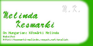 melinda kesmarki business card