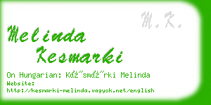 melinda kesmarki business card